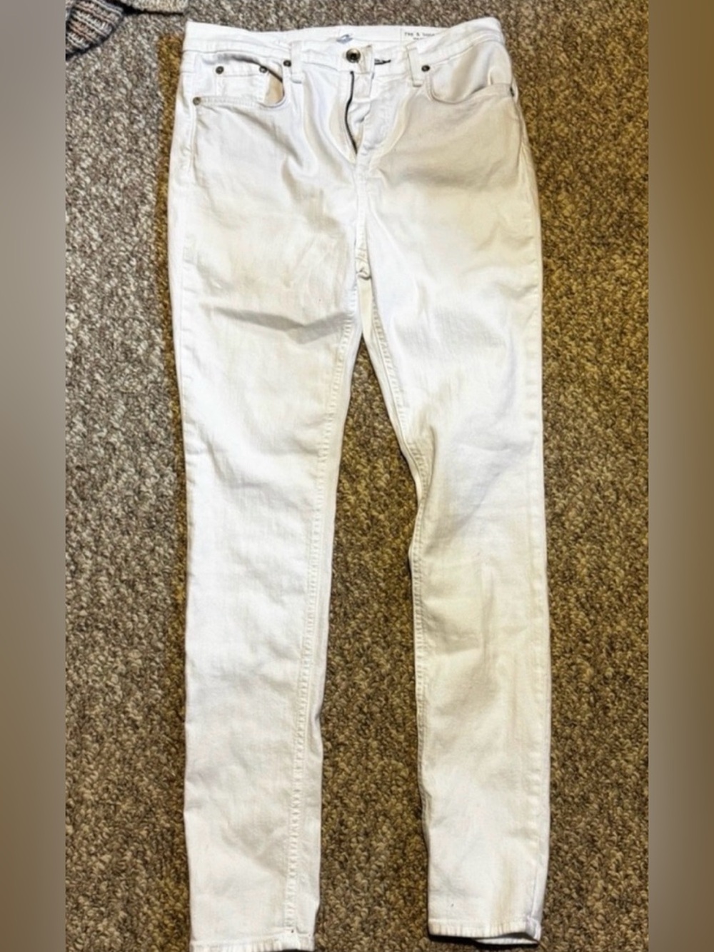 Rag & Bone White High Rise Skinny Pants Size 29